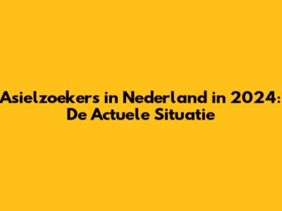 Asielzoekers in Nederland in 2024: De Actuele Situatie