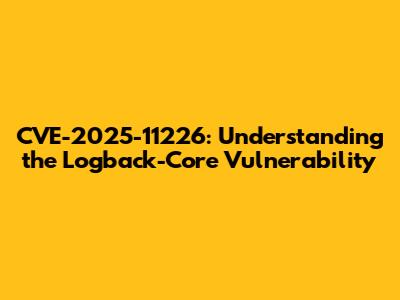 CVE-2025-11226: Understanding the Logback-Core Vulnerability