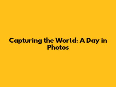 Capturing the World: A Day in Photos