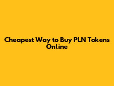 Cheapest Way to Buy PLN Tokens Online