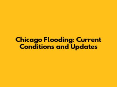 Chicago Flooding: Current Conditions and Updates