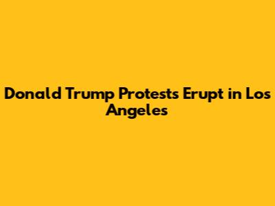 Donald Trump Protests Erupt in Los Angeles