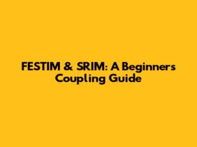 FESTIM & SRIM: A Beginner's Coupling Guide