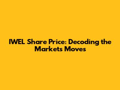 IWEL Share Price: Decoding the Market's Moves