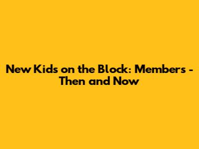 New Kids on the Block: Members - Then and Now