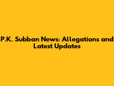 P.K. Subban News: Allegations and Latest Updates
