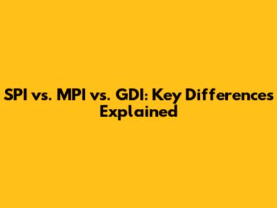 SPI vs. MPI vs. GDI: Key Differences Explained
