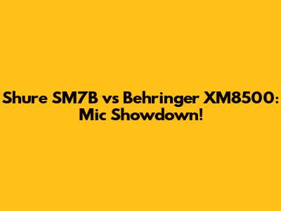 Shure SM7B vs Behringer XM8500: Mic Showdown!