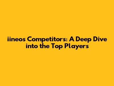 iineos Competitors: A Deep Dive into the Top Players